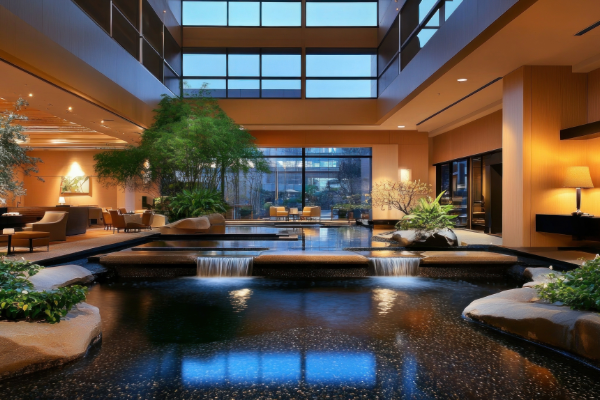Elegant hotel lobby